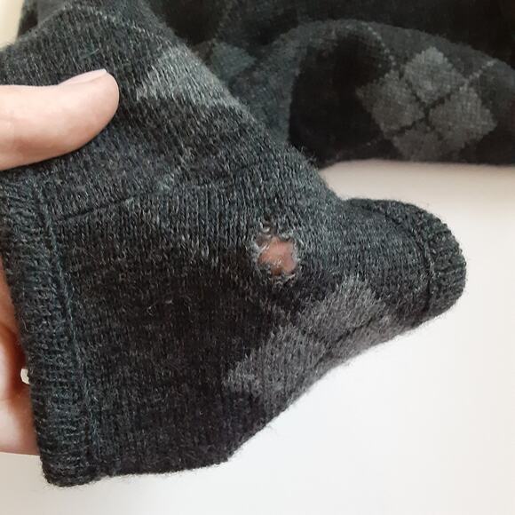 Vintage Pendleton Argyle Sweater Vest Dark Gray Womens S Petite Dark Academia - Picture 9 of 15